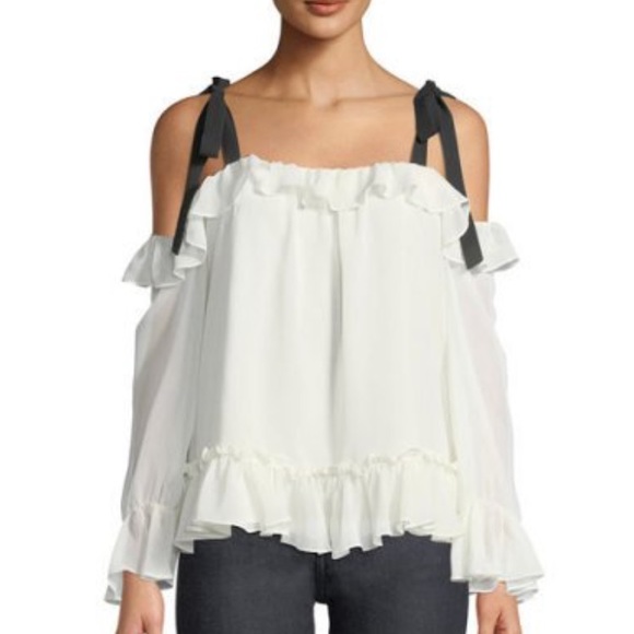 CeCe Tops - Cold Shoulder Blouse